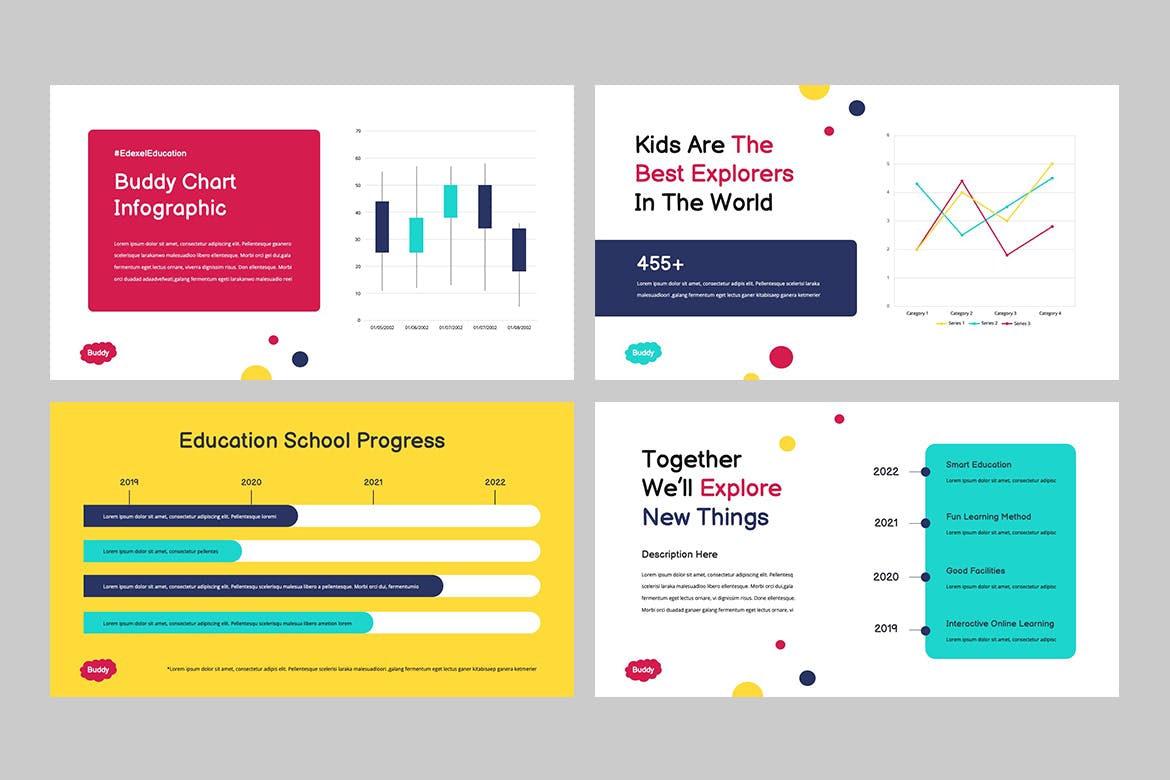 儿童益智教育PPT模板 Education Kids Powerpoint 幻灯图表 sucaiwan.com