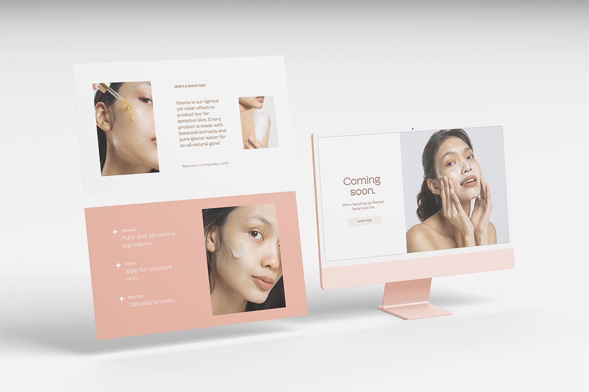 苹果台式电脑iMac屏幕样机 iMac Screen Mockup 样机素材 sucaiwan.com