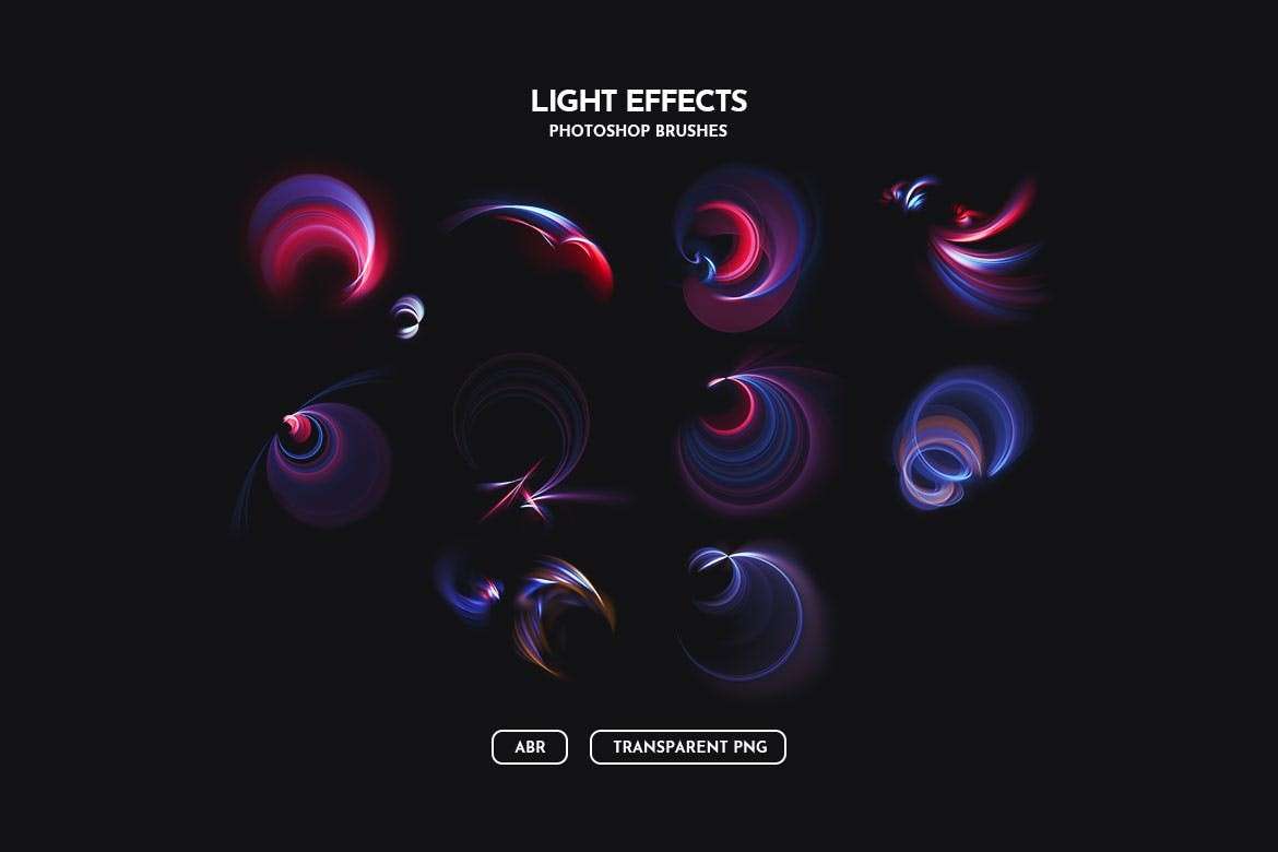 10个光线效果Photoshop笔刷 笔刷资源 sucaiwan.com