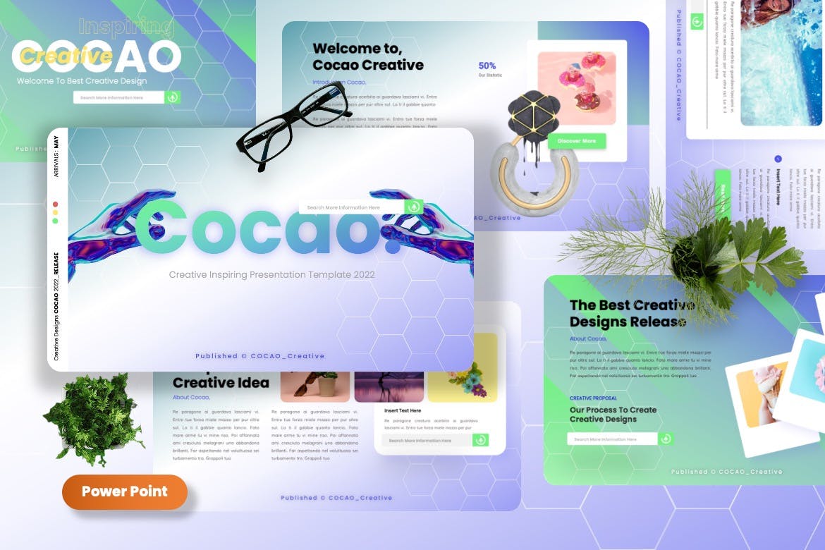 创意激励PPT幻灯片模板 Cocao – Creative Inspiring Powerpoint Templates 幻灯图表 sucaiwan.com