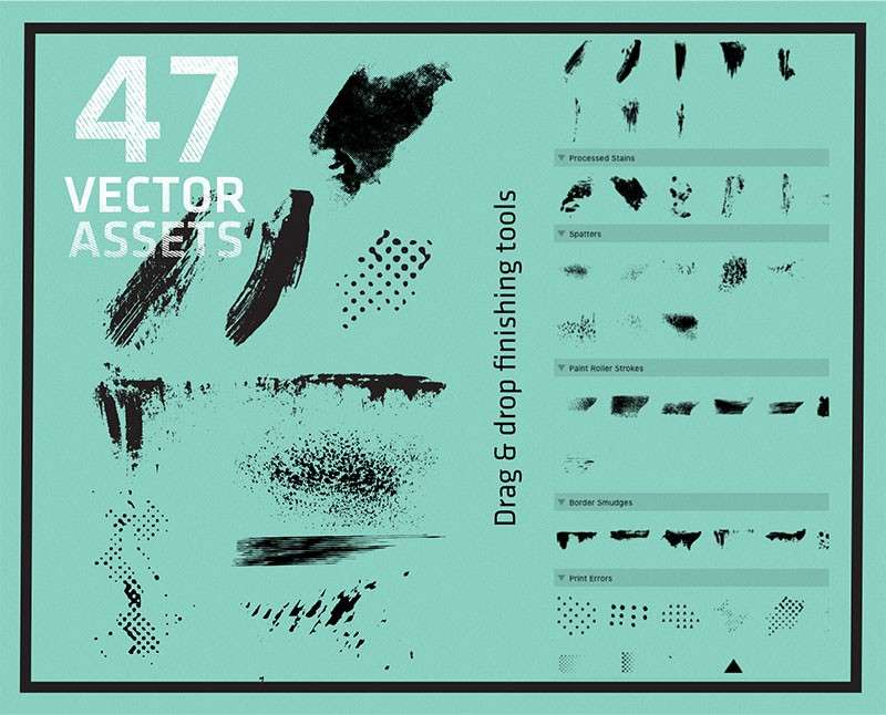 Affinity复古颗粒纹理样式素材包 笔刷资源 sucaiwan.com