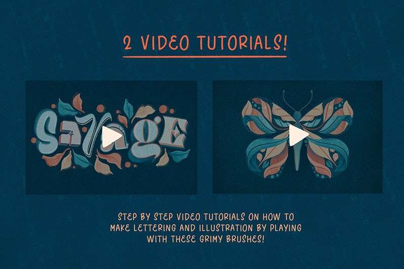 42个半色调纹理Procreate笔刷 笔刷资源 sucaiwan.com