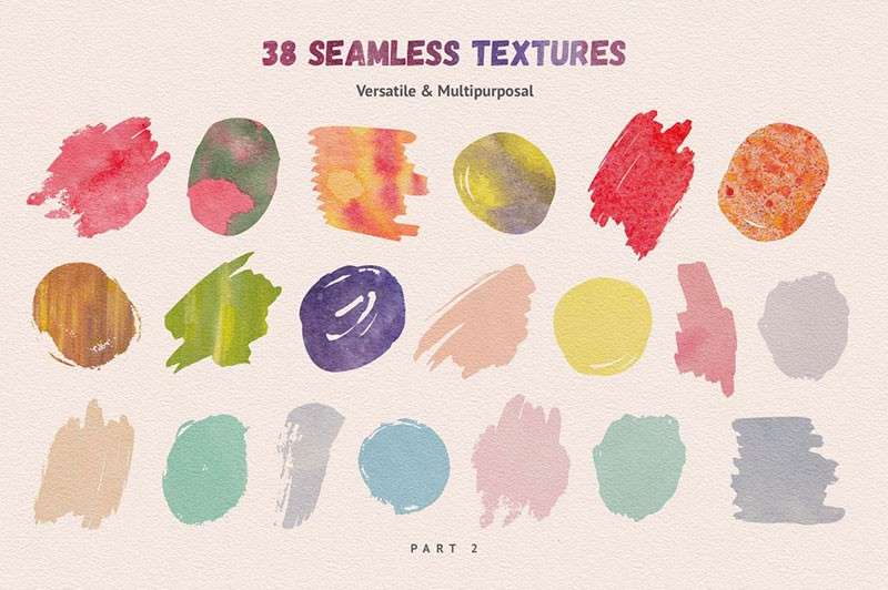 水彩墨迹艺术效果AI+PS笔刷套件 笔刷资源 sucaiwan.com