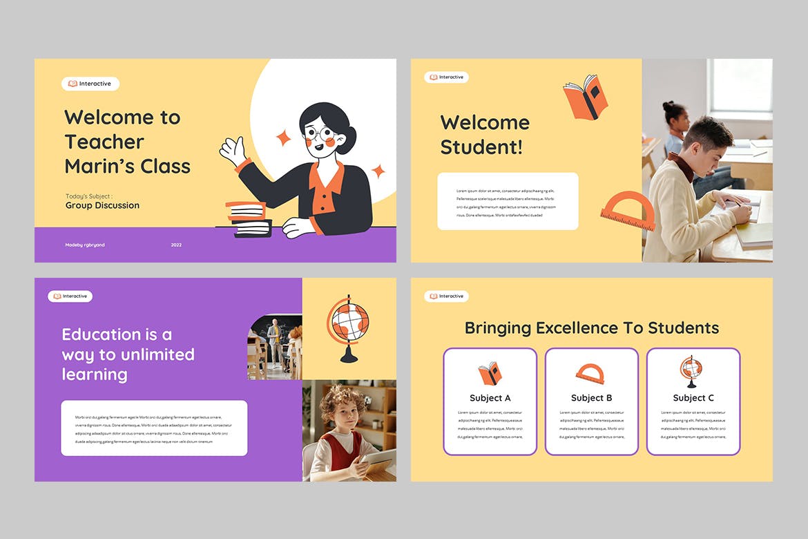学校教育PPT幻灯片设计模板 Education Powerpoint Template 幻灯图表 sucaiwan.com