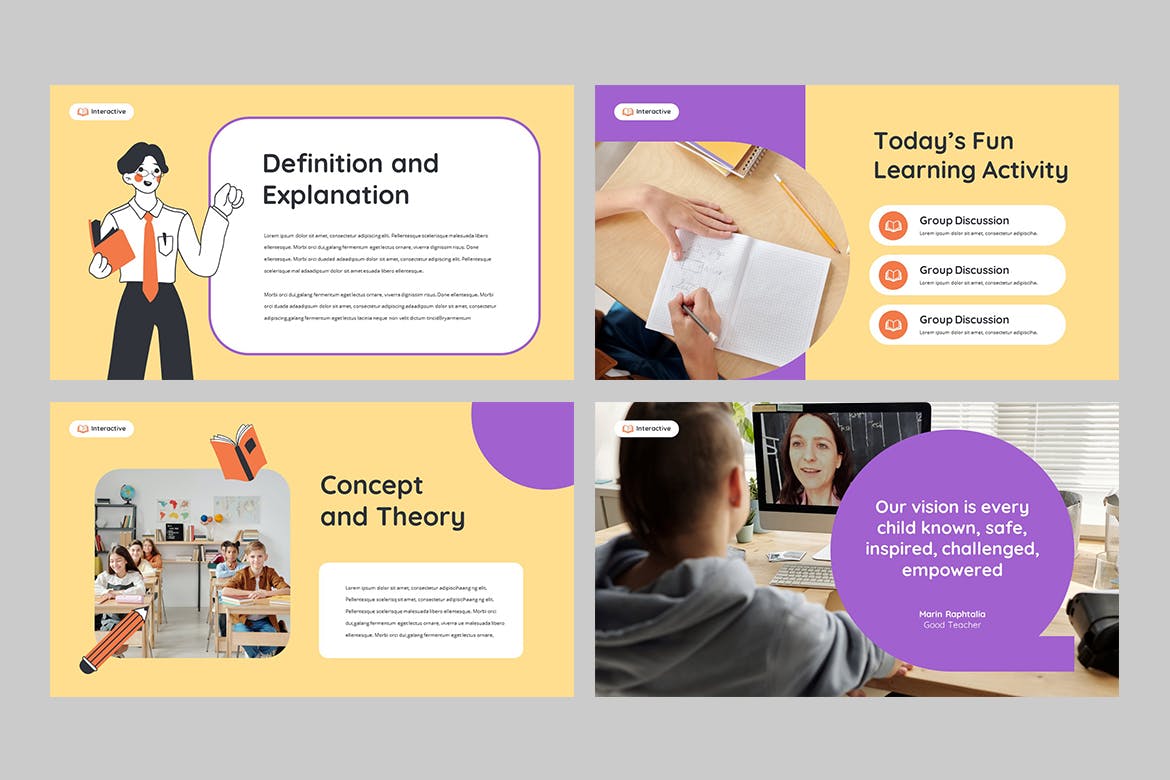 学校教育PPT幻灯片设计模板 Education Powerpoint Template 幻灯图表 sucaiwan.com