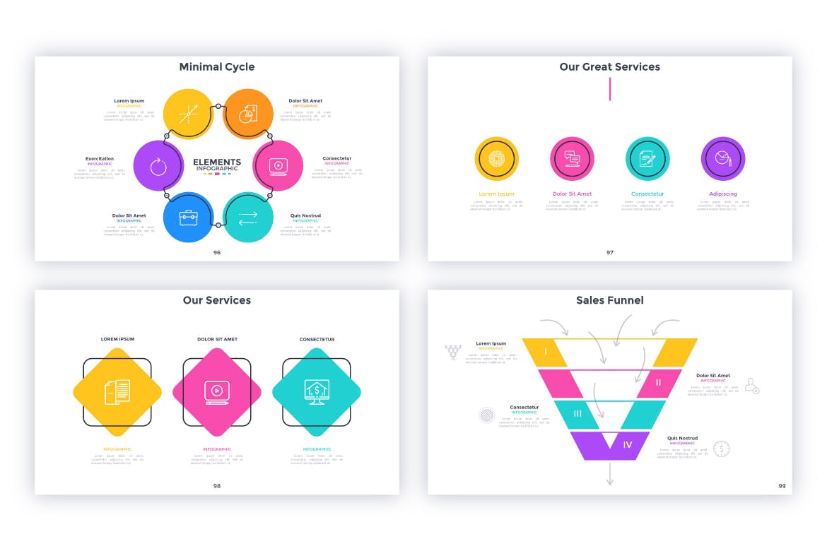 数据图表动画演示PPT模板 Futurist For Powerpoint 幻灯图表 sucaiwan.com
