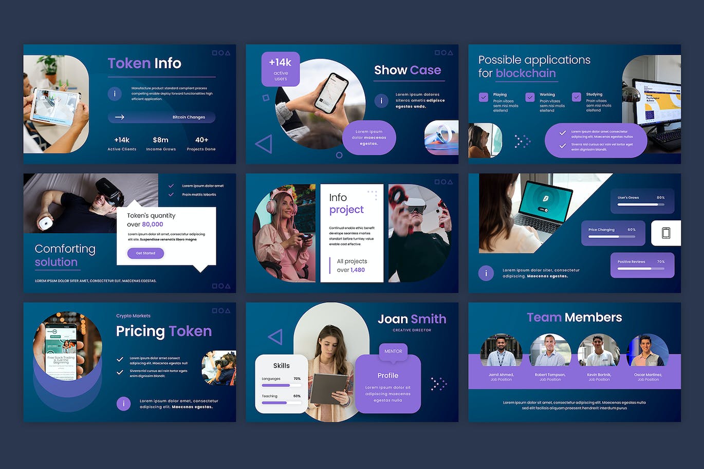 VR虚拟现实&元宇宙PPT设计模板 Virtual Reality and Metaverse Powerpoint Template 幻灯图表 sucaiwan.com