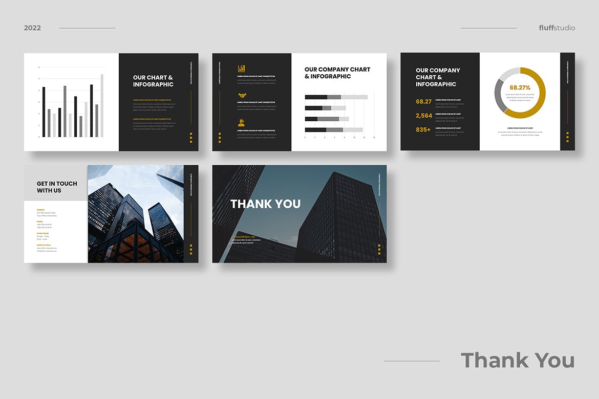 公司业务PowerPoint演示文稿模板 Officio – Corporate PowerPoint Template 幻灯图表 sucaiwan.com