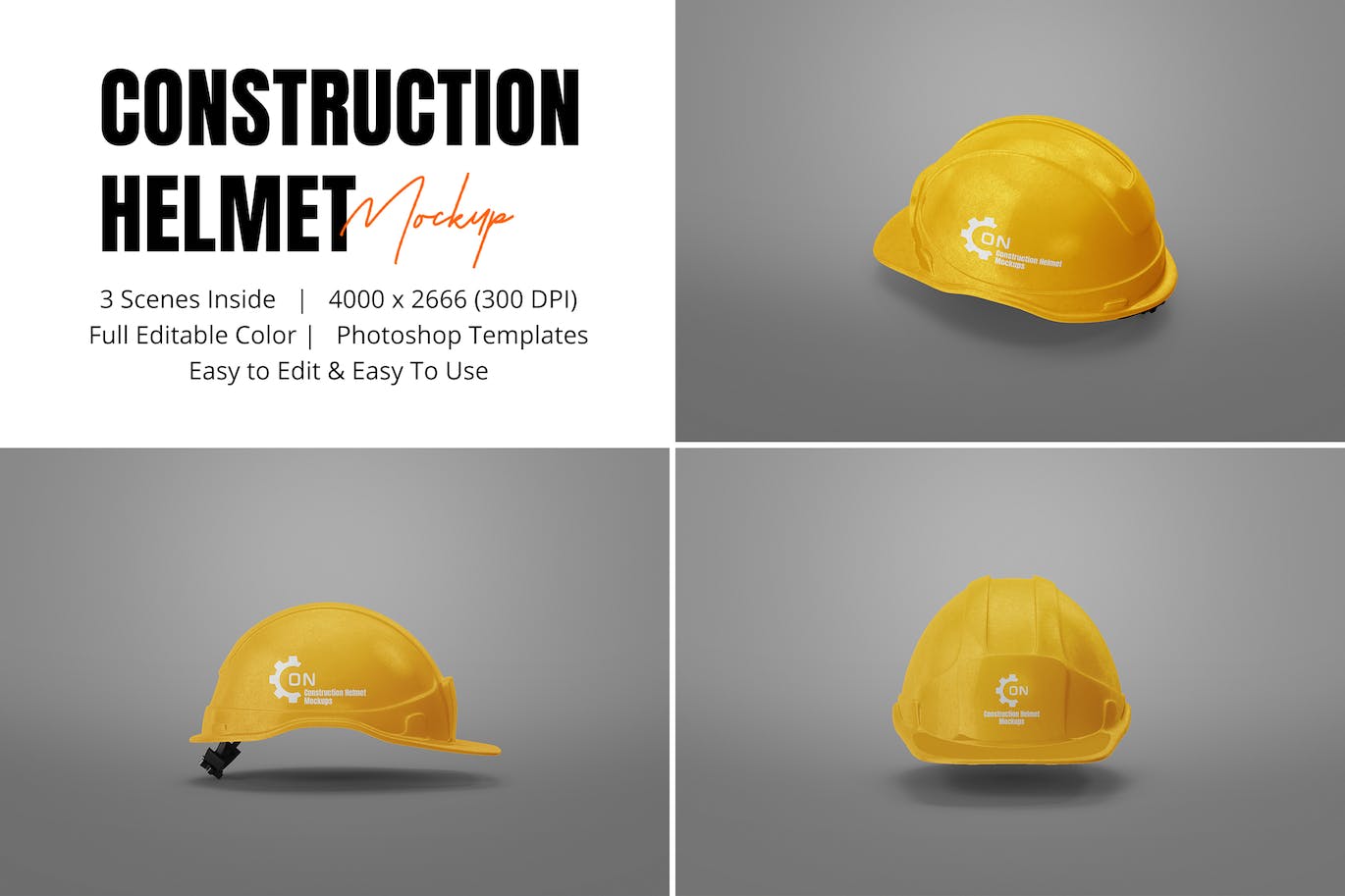 施工安全头盔品牌设计样机 Construction Helmet Mockup 样机素材 第1张-素材湾丨精选海外优质设计素材资源 施工安全头盔品牌设计样机 Construction Helmet Mockup 样机素材 sucaiwan.com