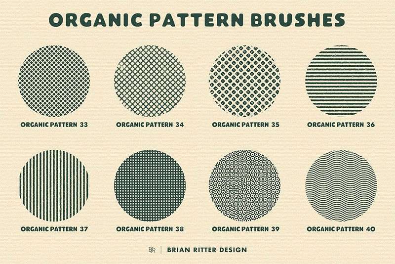 独特的有机纹理Procreate笔刷 笔刷资源 sucaiwan.com