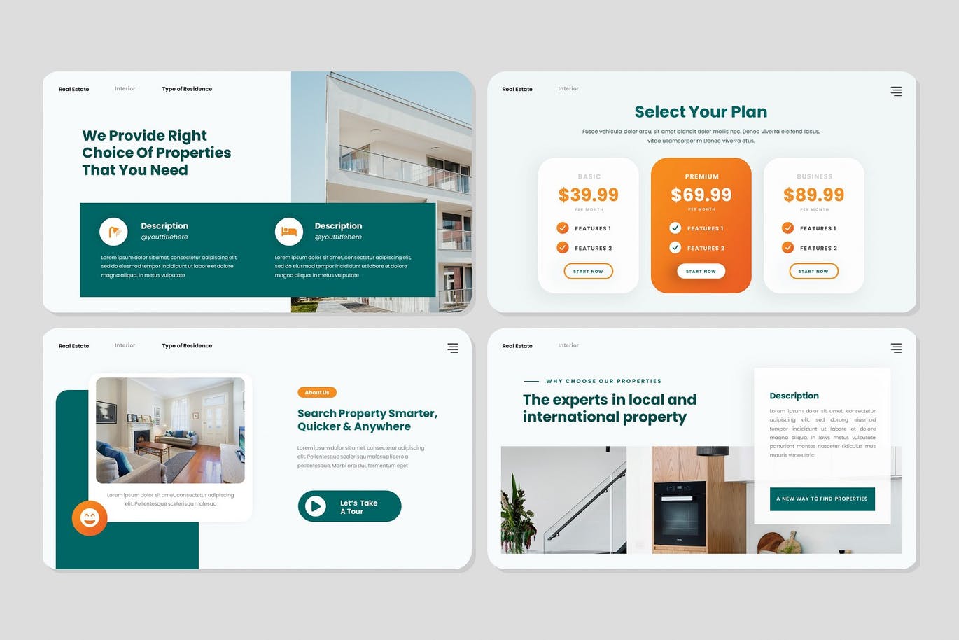 庄园地产业务PPT模板 Arch Estate – Powerpoint Template 幻灯图表 sucaiwan.com