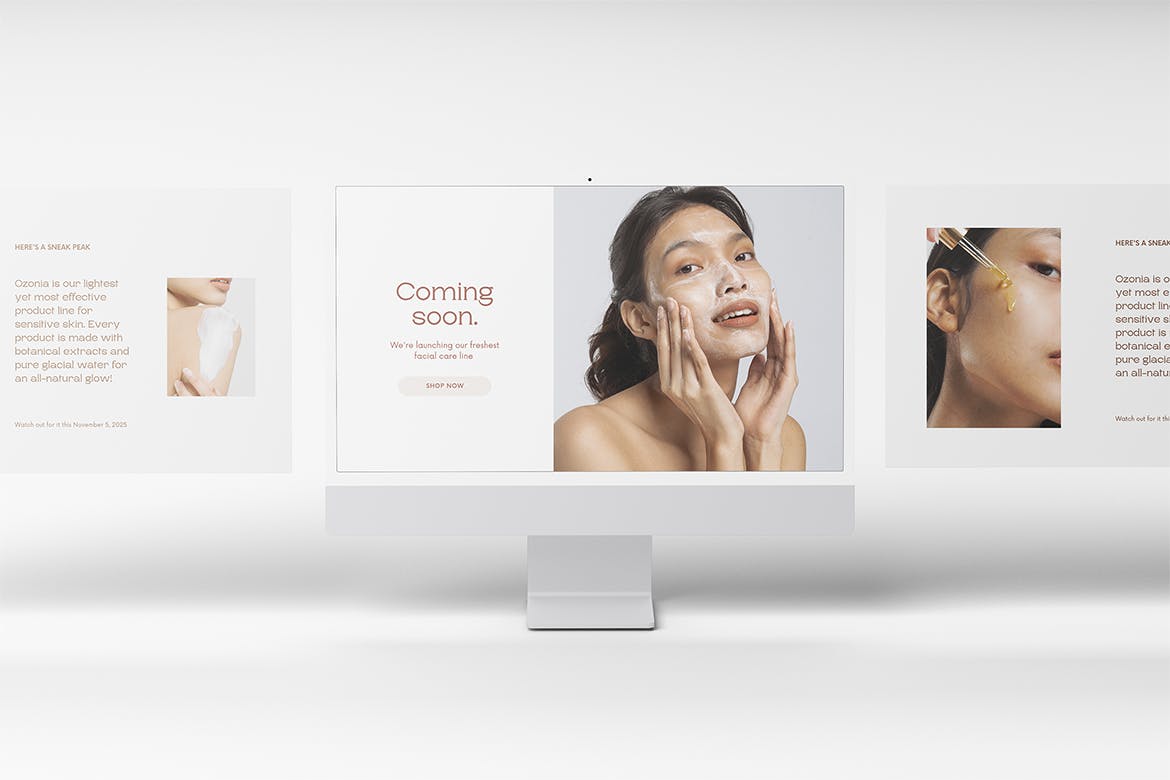 苹果台式电脑iMac屏幕样机 iMac Screen Mockup 样机素材 sucaiwan.com