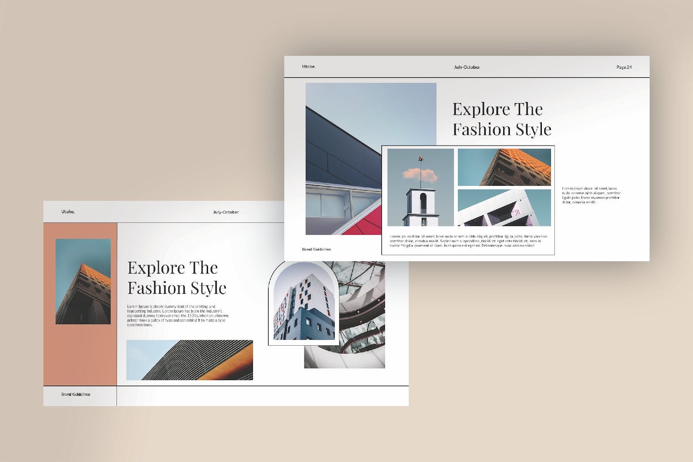 多用途公司演示PPT文稿 Utohe Powerpoint Template 幻灯图表 sucaiwan.com