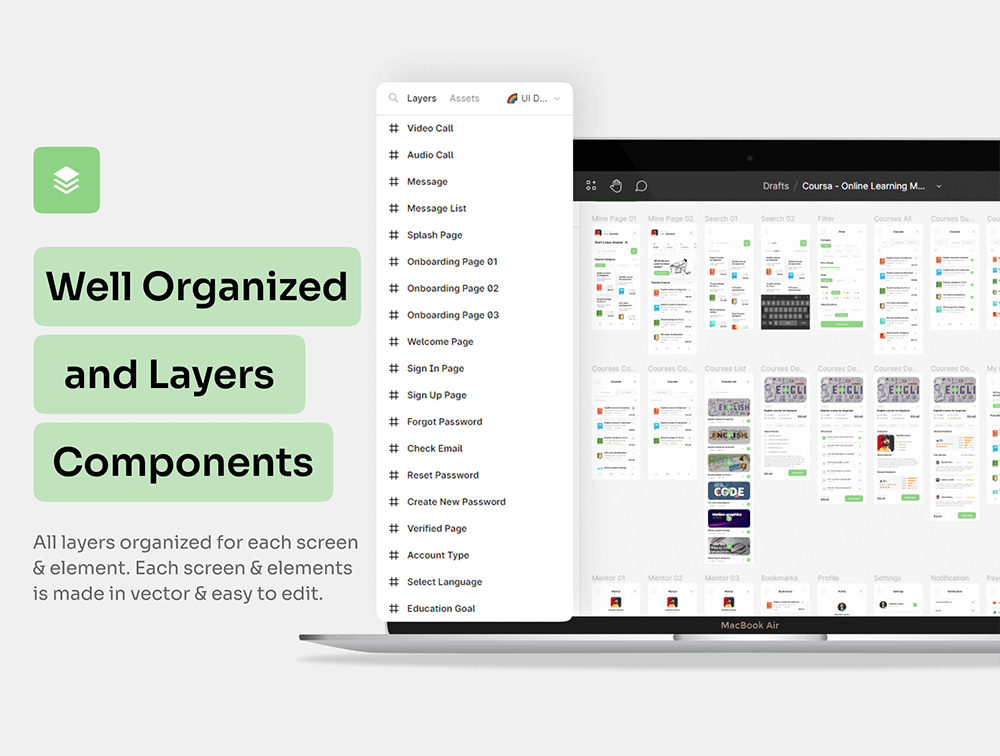 在线学习课程App移动应用程序 UI 套件 APP UI 第6张-素材湾丨精选海外优质设计素材资源 在线学习课程App移动应用程序 UI 套件 APP UI sucaiwan.com