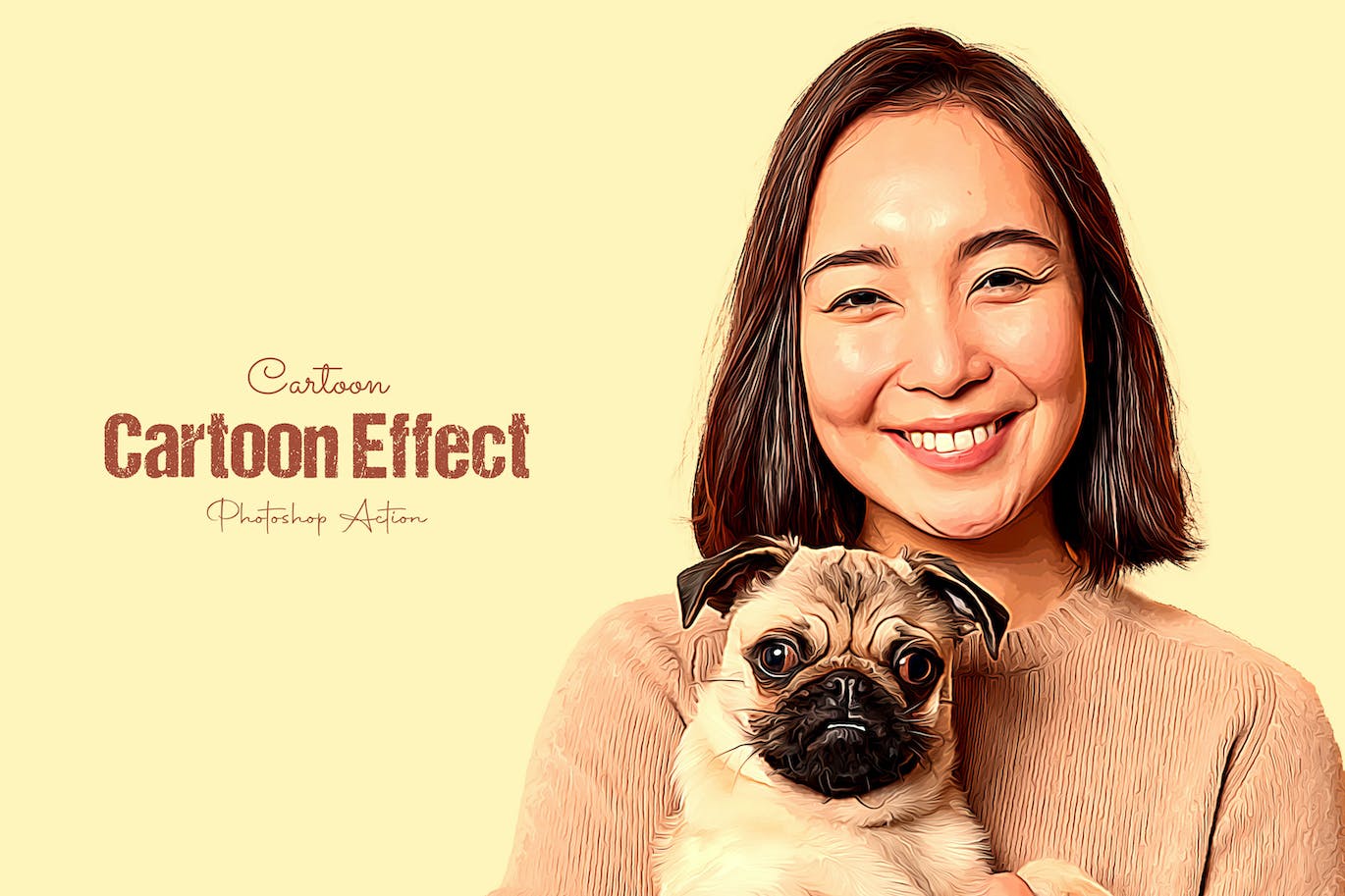 卡通照片效果PS动作 Cartoon Photo Effect Action 插件预设 sucaiwan.com