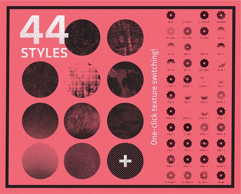 Affinity复古颗粒纹理样式素材包 笔刷资源 sucaiwan.com