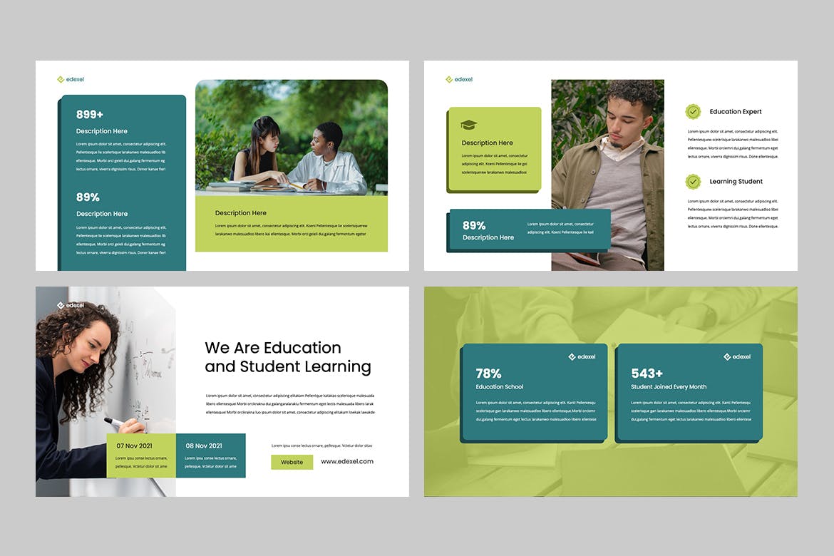 大学教育PPT模板下载 EXEDEL – Education Powerpoint Template 幻灯图表 sucaiwan.com