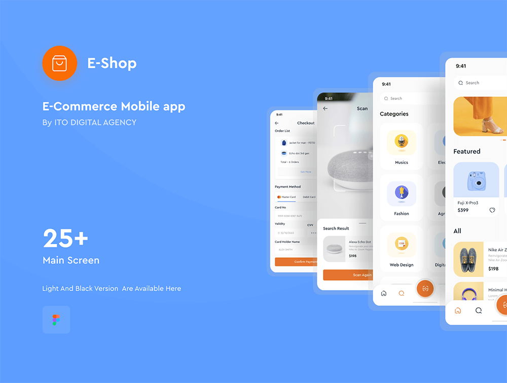 电子商务移动应用程序UI套件 APP UI sucaiwan.com