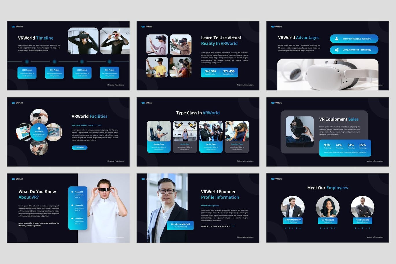 虚拟现实和元宇宙Powerpoint模板 VRWorld – Virtual Reality Powerpoint Template 幻灯图表 第5张-素材湾丨精选海外优质设计素材资源 虚拟现实和元宇宙Powerpoint模板 VRWorld – Virtual Reality Powerpoint Template 幻灯图表 sucaiwan.com