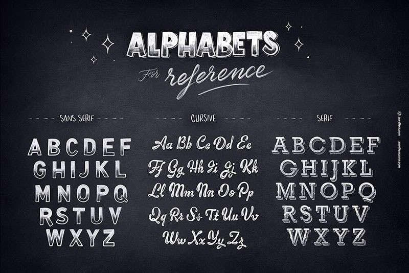 黑板粉笔艺术Procreate笔刷 笔刷资源 sucaiwan.com