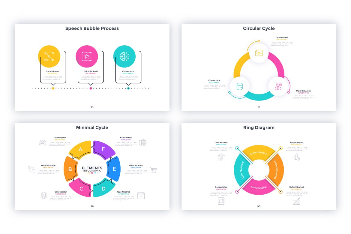 数据图表动画演示PPT模板 Futurist For Powerpoint 幻灯图表 sucaiwan.com