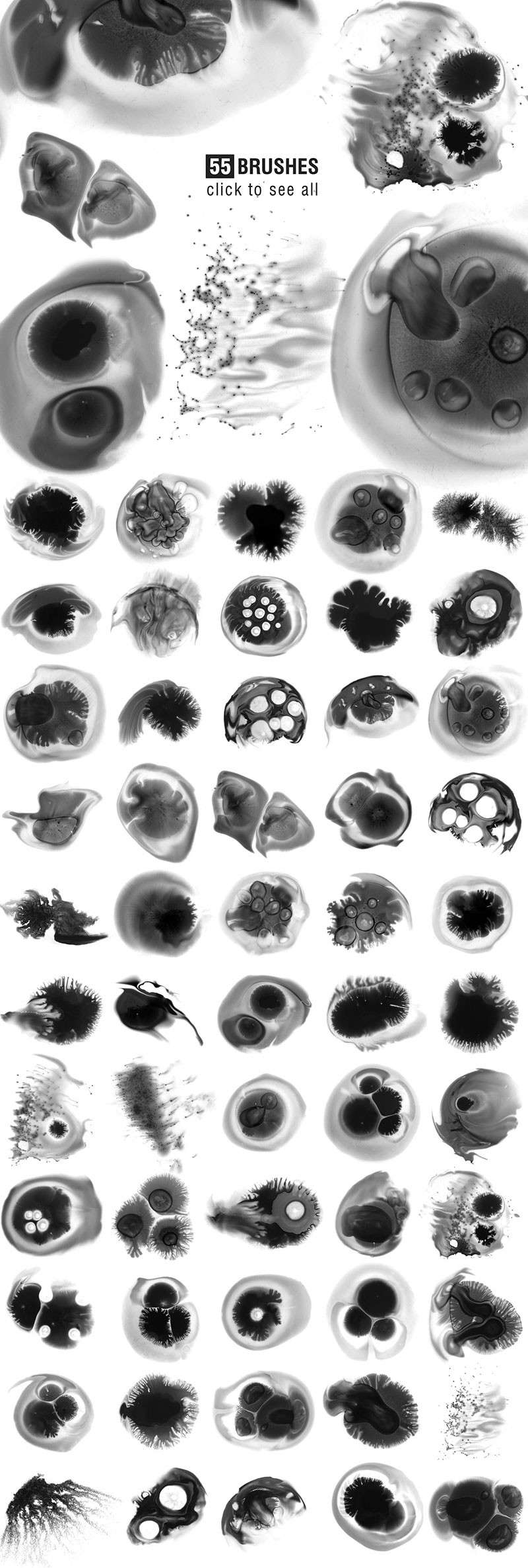 豪华水彩印章PS笔刷套装 笔刷资源 sucaiwan.com