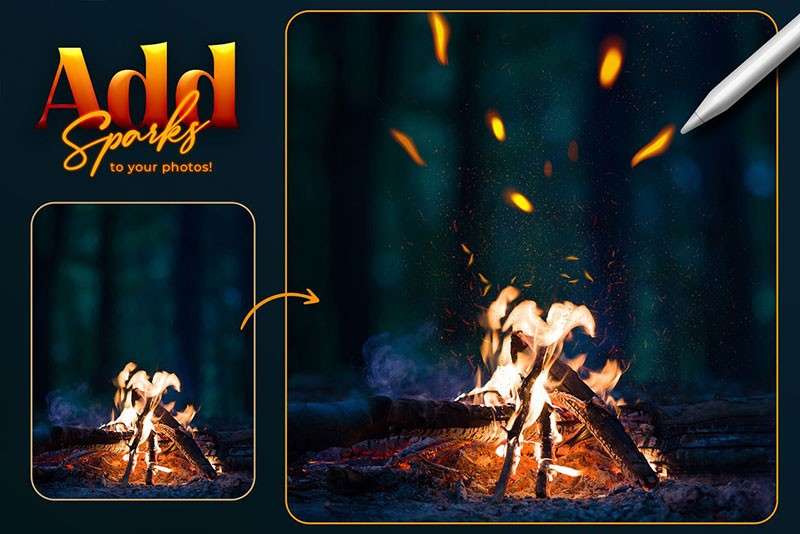 火星火花效果Procreate笔刷 笔刷资源 sucaiwan.com