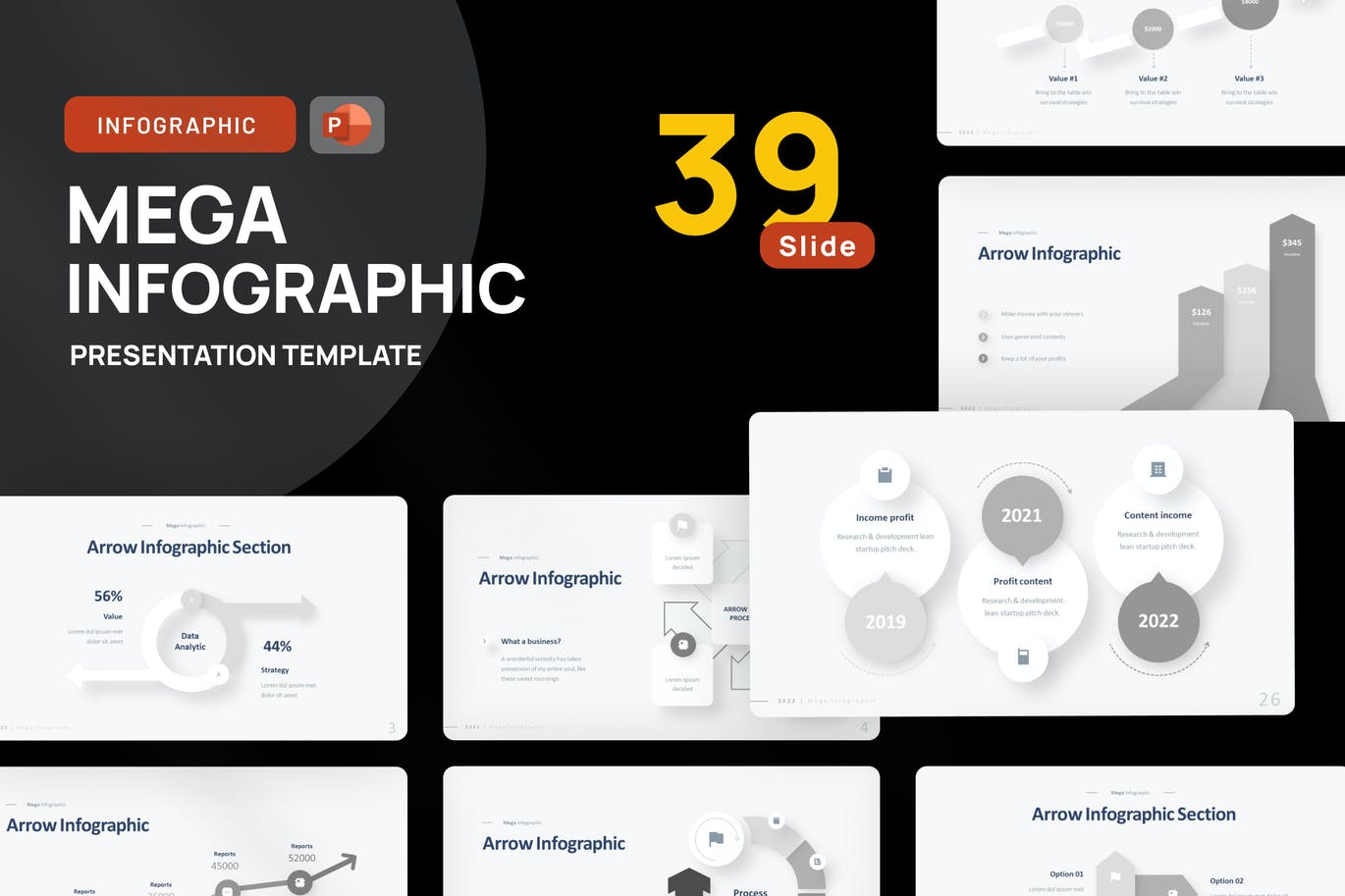 箭头和时间线信息图表PPT幻灯片设计模板 Arrow & Timeline Infographic PowerPoint Template 幻灯图表 第1张-素材湾丨精选海外优质设计素材资源 箭头和时间线信息图表PPT幻灯片设计模板 Arrow & Timeline Infographic PowerPoint Template 幻灯图表 sucaiwan.com