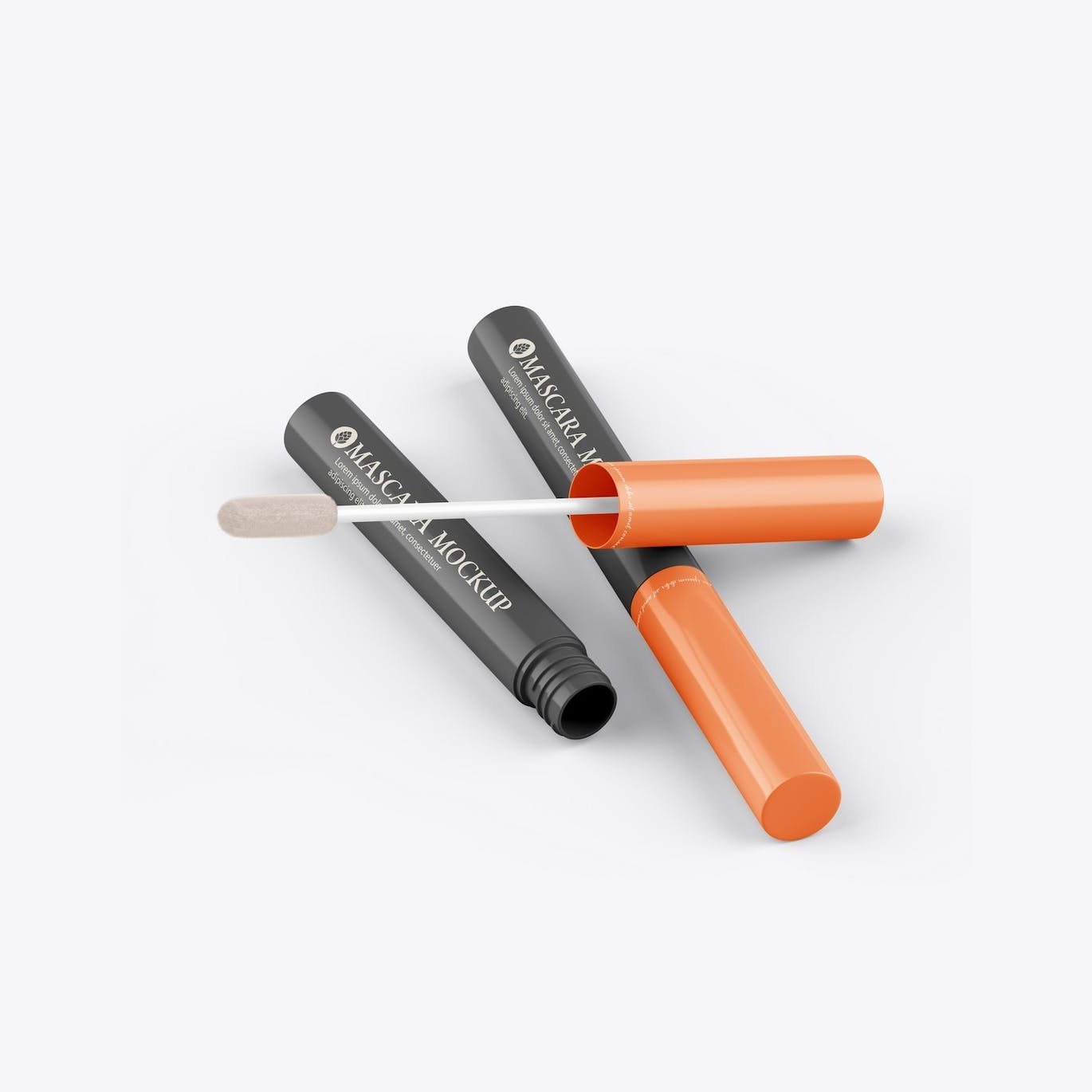 美妆化妆品唇釉唇彩品牌包装设计样机 Set of cosmetic Tubes Mockup 样机素材 sucaiwan.com