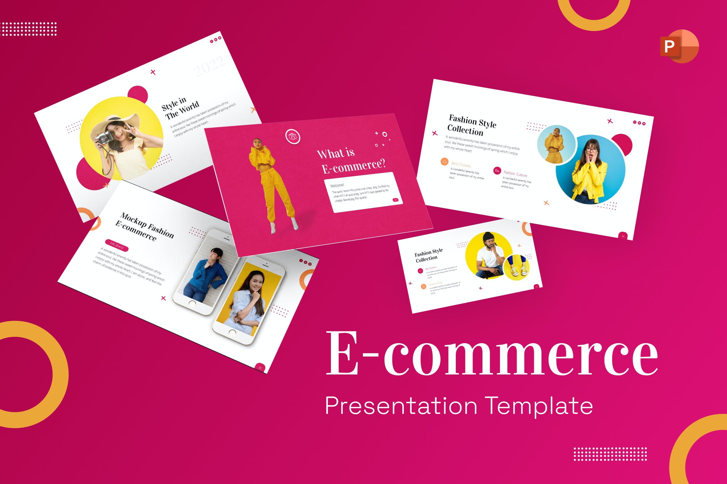 电子商务创意PPT模板下载 E-Commerce Creative PowerPoint Template 幻灯图表 sucaiwan.com
