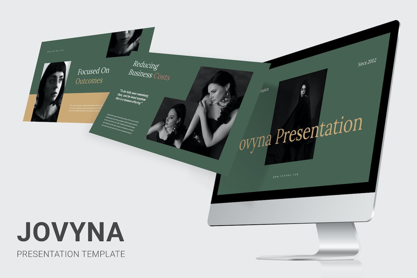 模特作品集PPT设计模板 Jovyna – Business Lookbook Powerpoint Template 幻灯图表 sucaiwan.com