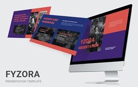 大学招生代理演示PPT模板 Fyzora – University Admission Agent Powerpoint