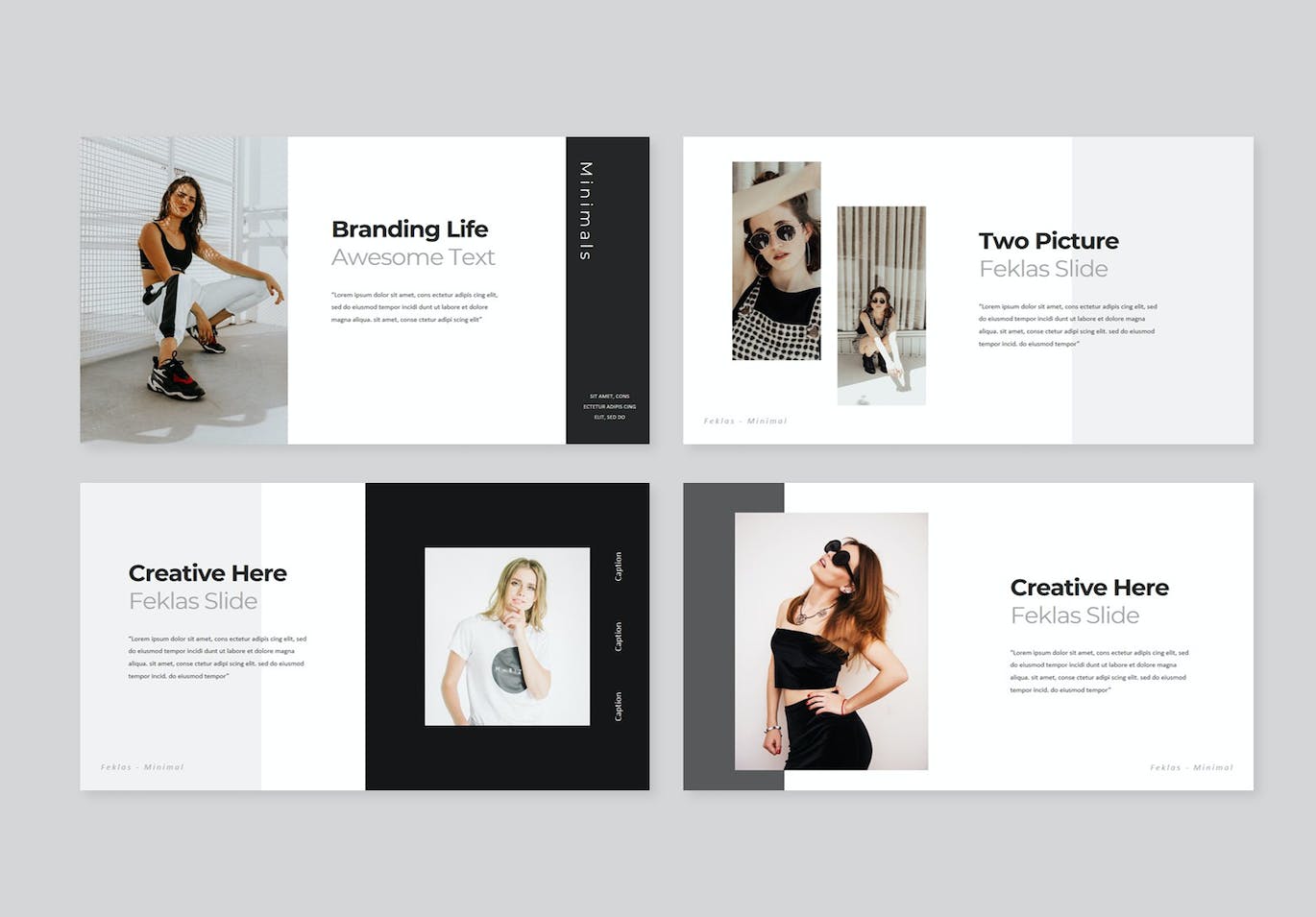 时尚服装展示PPT模板下载 Feklas Minimal PowerPoint 幻灯图表 第9张-素材湾丨精选海外优质设计素材资源 时尚服装展示PPT模板下载 Feklas Minimal PowerPoint 幻灯图表 sucaiwan.com