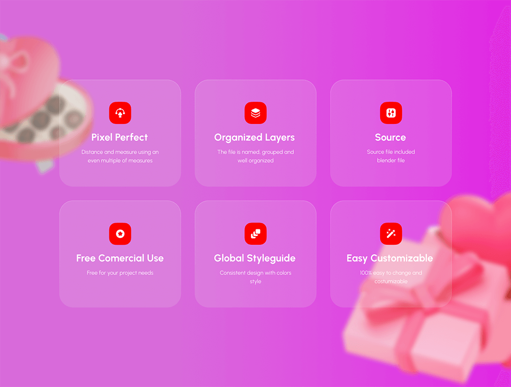 情人节3D图标 图标素材 sucaiwan.com