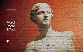 壁画艺术照片效果PS图层样式 Mural Photo Effect