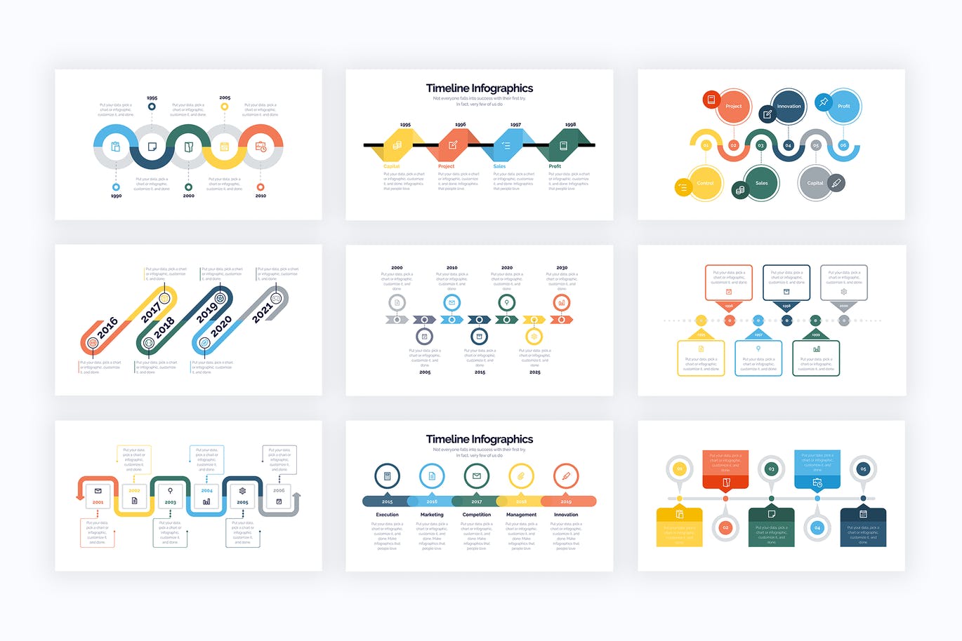 时间线信息图表Powerpoint幻灯片模板 Business Timeline Powerpoint Infographic Templates 幻灯图表 sucaiwan.com