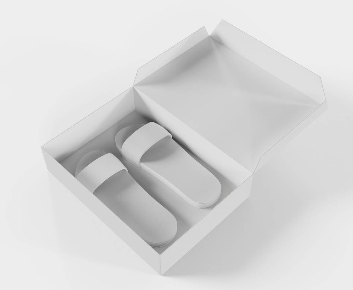 鞋盒人字拖拖鞋设计样机 Flip Flops Mockup 样机素材 sucaiwan.com