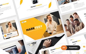 营销计划Powerpoint模板下载 Marktegy – Marketing Plan PowerPoint Template