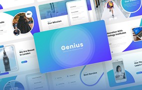 课程教育PPT演示幻灯片模板 Genius – Education PowerPoint Template