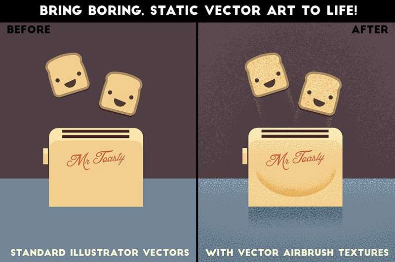 27个喷枪噪点填充AI笔刷 笔刷资源 sucaiwan.com