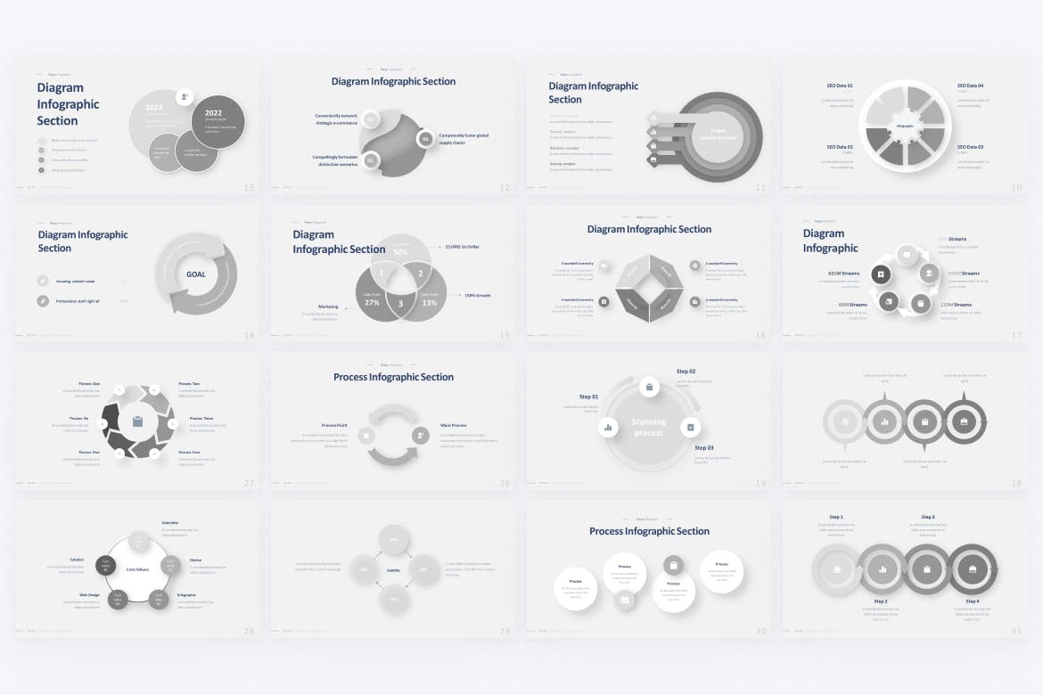流程信息图表PPT幻灯片模板下载 Diagram, Proccess Infographic PowerPoint Template 幻灯图表 第2张-素材湾丨精选海外优质设计素材资源 流程信息图表PPT幻灯片模板下载 Diagram, Proccess Infographic PowerPoint Template 幻灯图表 sucaiwan.com