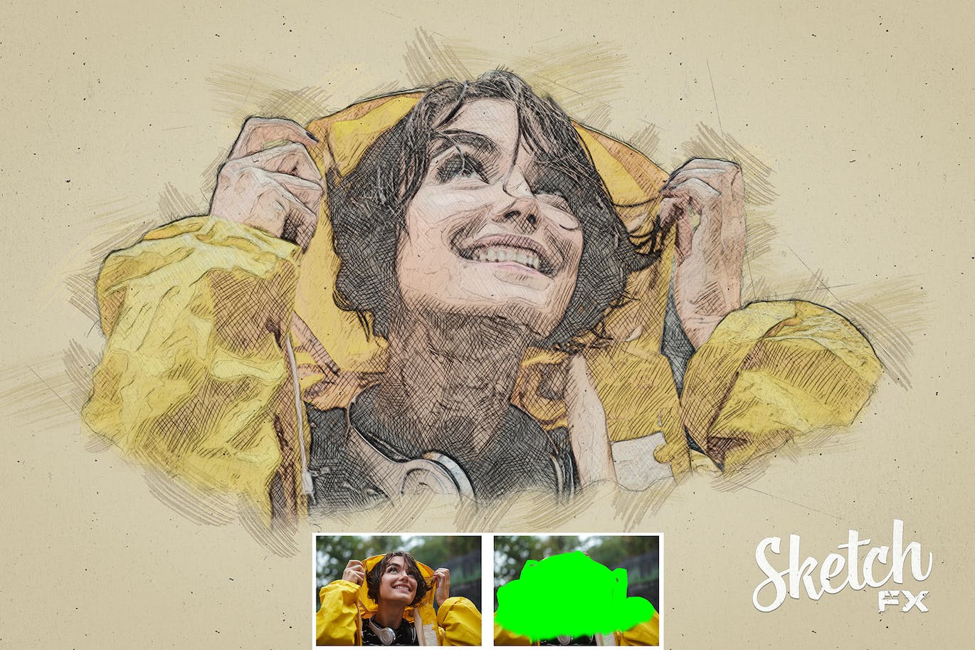 素描FX-照片效果PS插件 Sketch FX – Photo Effect Plugin 插件预设 sucaiwan.com