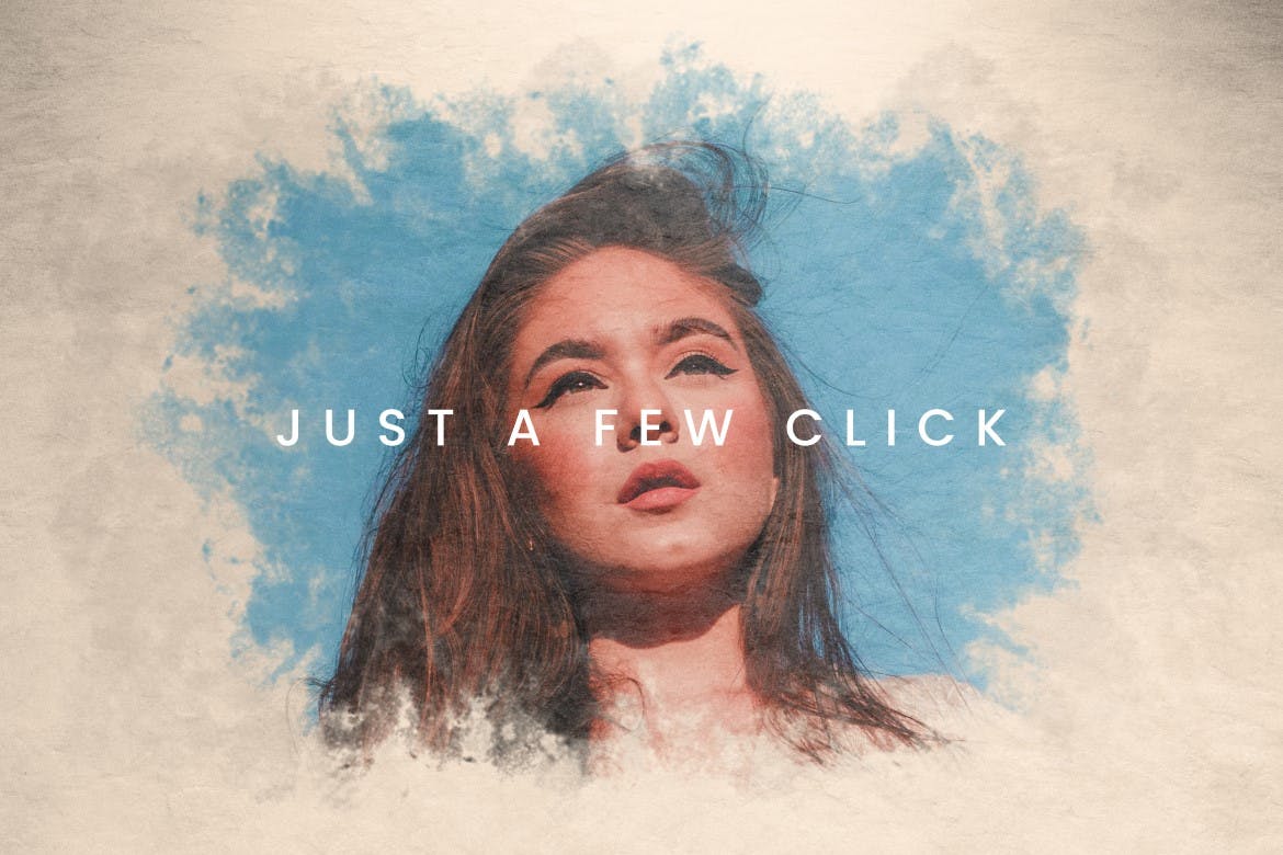 油画照片特效PS图层样式 Canvas Photo Effect 插件预设 sucaiwan.com