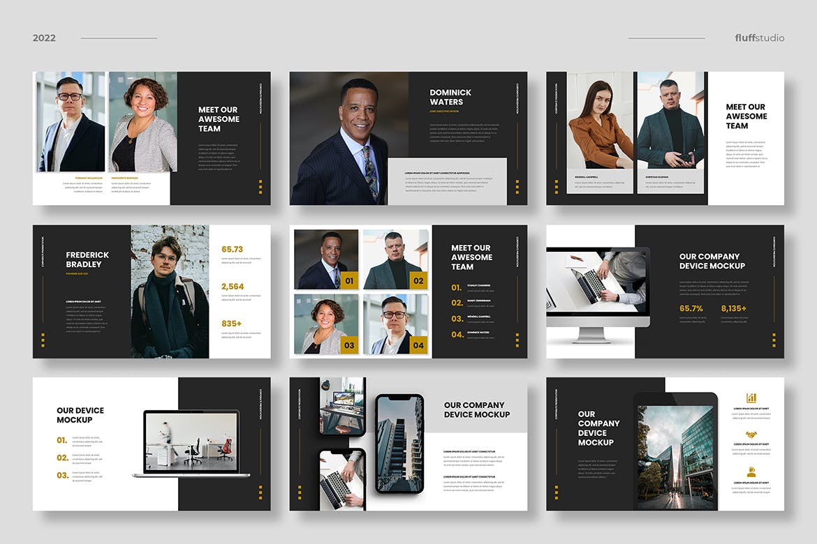 公司业务PowerPoint演示文稿模板 Officio – Corporate PowerPoint Template 幻灯图表 sucaiwan.com