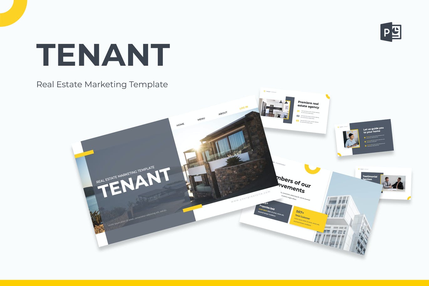 房地产营销PPT设计模板 Tenant – Real Estate Marketing Powerpoint 幻灯图表 第1张-素材湾丨精选海外优质设计素材资源 房地产营销PPT设计模板 Tenant – Real Estate Marketing Powerpoint 幻灯图表 sucaiwan.com