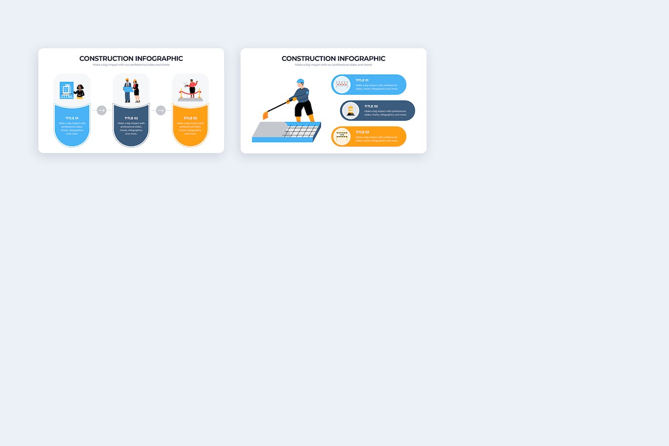 现代建筑信息图表矢量模板 Business Construction Illustrator Infographics 幻灯图表 sucaiwan.com