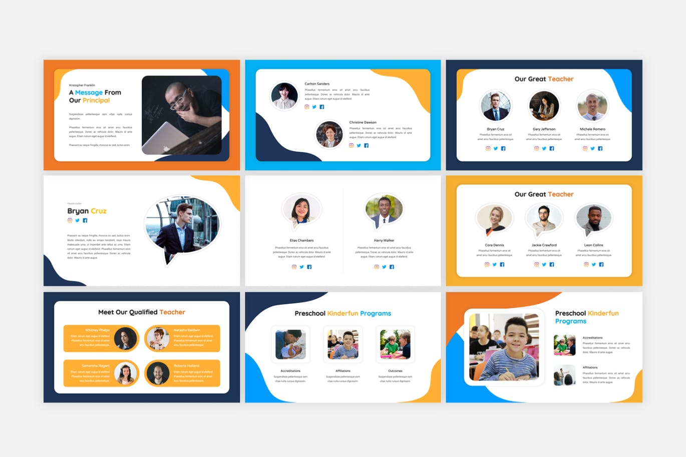 幼儿园&学前教育Powerpoint模板 Kinderfun – Kindergarten & Preshool PowerPoint 幻灯图表 第9张-素材湾丨精选海外优质设计素材资源 幼儿园&学前教育Powerpoint模板 Kinderfun – Kindergarten & Preshool PowerPoint 幻灯图表 sucaiwan.com