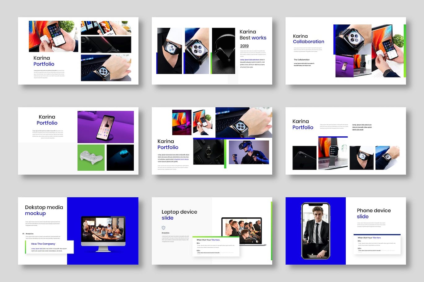 精品商务风演示文稿PPT模板 Karina – Business PowerPoint Template 幻灯图表 sucaiwan.com