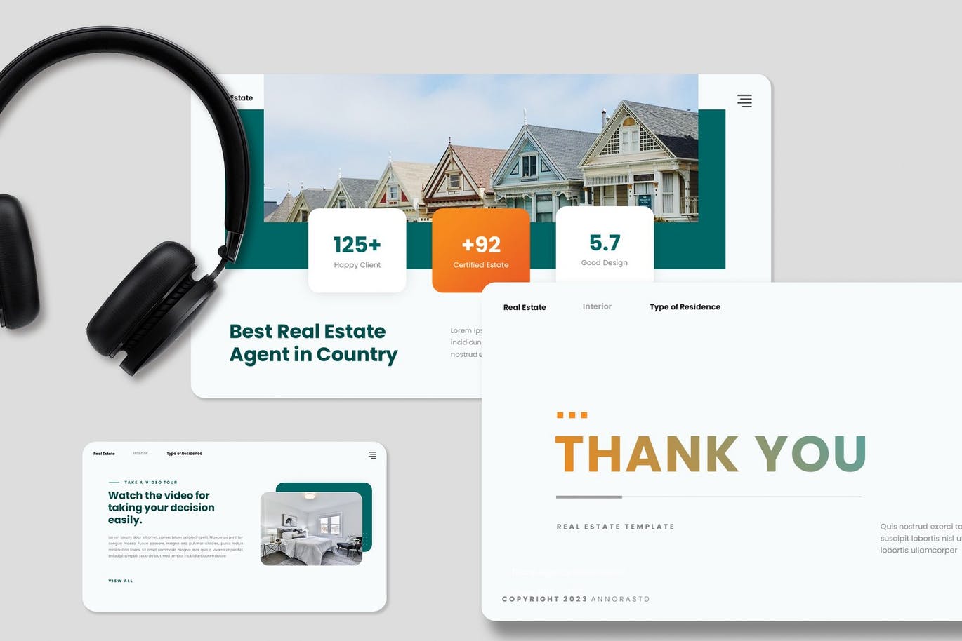 庄园地产业务PPT模板 Arch Estate – Powerpoint Template 幻灯图表 sucaiwan.com