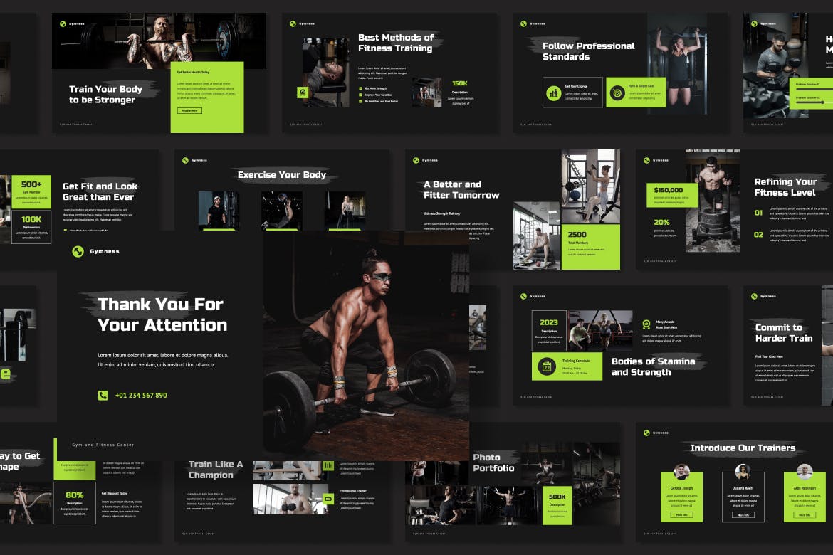 健身房和健身Powerpoint模板下载 Gymness – Gym and Fitness PowerPoint Template 幻灯图表 第3张-素材湾丨精选海外优质设计素材资源 健身房和健身Powerpoint模板下载 Gymness – Gym and Fitness PowerPoint Template 幻灯图表 sucaiwan.com